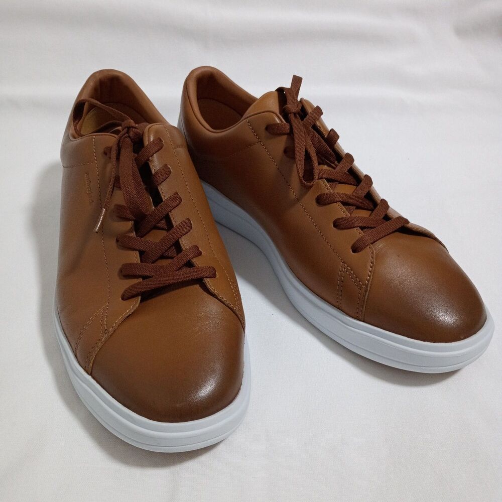 Amberjack The Low Top Mens 12 Honey Brown Leather Sneakers